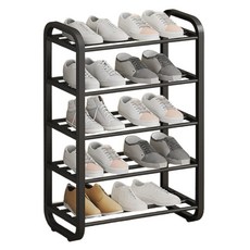 Home & Ever 5層小型鞋架 450 x 230 x 735 mm, 黑色, 1個
