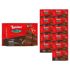 Loacker 萊佳哈斯 榛果黑巧克力片, 12包, 50g