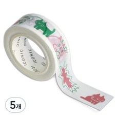 ICONIC 塗鴉 手帳裝飾 裝飾 紙膠帶 和紙膠帶 貼紙 15mm x 10m, 5個, 005ABC