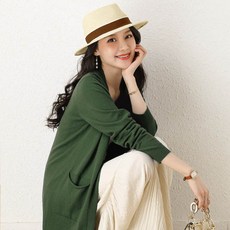 andstyle 女款 Carib 基本款長版針織開襟衫 237830
