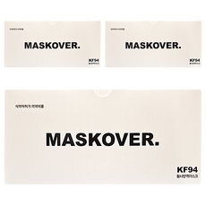 MASKOVER MF KF94 防沙塵口罩 (附掛勾), 50片, 3盒, 白色