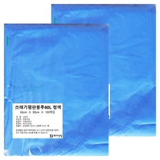 SD 分類回收桶用垃圾袋 藍色 100入, 60L, 2個