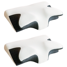 Ishur 伊舒爾 釋壓蝶型記枕, 白色, 2個