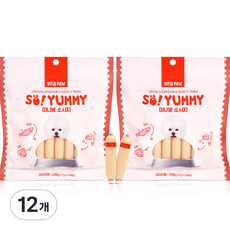 비타파우 강아지 쏘야미 미니봉 소시지 간식, 혼합맛(연어/크릴), 238g, 12개