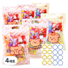 幼兒園Goodie Bag零食組合餅乾禮盒, 6包+標籤貼紙, 4套