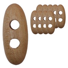 ButtonKing 子彈造型木質牛角釦 60mm, 10個, 原色