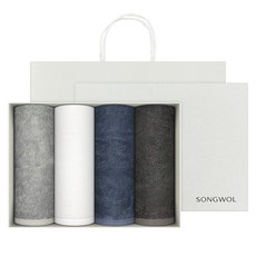 송월타월 에르모 세면타월 170g 40수 코마사 + 쇼핑백, 랜덤발송, 4개