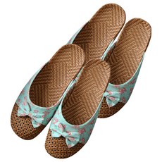 Ants 夏季藤條防滑女客廳鞋, 薄荷綠, 2組