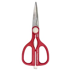 NIKKEN 多用途廚房剪刀，不銹鋼刀部，抗壓ABS樹脂手柄, 23cm, 紅色, 1支