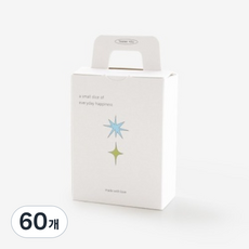 헬로우모리스 반짝 핸들 솝박스, 화이트, 60개