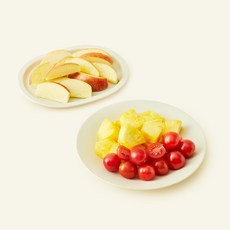 All바른농장 골라먹는 3색과일 파인애플 + 방울토마토 + 사과, 1개, 850g