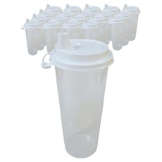 Saenghwaleulgeurida 飲料杯 700ml+吸嘴式杯蓋, 20組