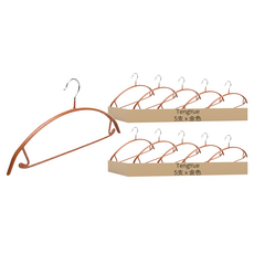 日版超厚多功能無痕衣架 金色 寬43x高21cm 浸塑材質+鍍鉻, 10支