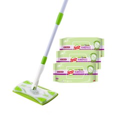 3M 百利 Standard Twist x Twist 型桿式拖把底座 + 桿 + 基本濕拖把清潔布雙效加 25 張 x 3p, 1套