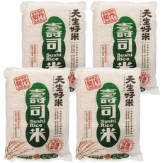 天生好米 花蓮契作壽司米 東部履歷 加倍安心, CNS二等, 1.5kg, 4包