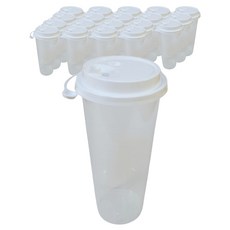 Saenghwaleulgeurida 塑膠飲料杯 700ml+杯蓋, 20組