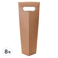 indi.k 快取手提葡萄酒盒 牛皮紙, 8個, 單一顏色