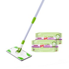 3M Scotch-Brite 百利 基本款拖把 L號+基礎多效Plus灰塵濕拖巾25抽 2包, 1組