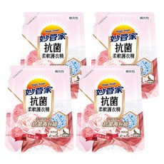 Magic Amah 妙管家 抗菌柔軟護衣精 補充包 經典玫瑰香, 1.8L, 4包