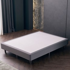 씰리 팀버 파운데이션 무헤드형 침대 방문설치, 라이트 그레이