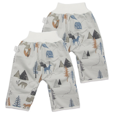 OhBabyLying 讓寶寶躺躺 隔尿褲, 冰雪樂園 白色, 2件