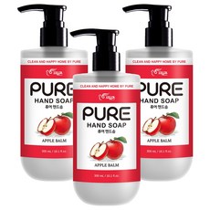 PURE 純 積雪草洗手露 蘋果花香, 3瓶, 300ml