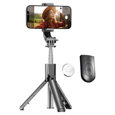 셀루미 초경량 초소형 스마트폰 셀카봉 삼각대 121g, SEL-AT680M, 매트 블랙, 1개