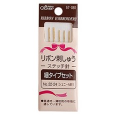 [크로바] 리본자수 바늘세트(가는타입), no.22-24, 1개, 1개