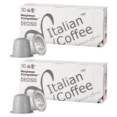 이탈리안커피 네스프레소 호환 캡슐커피 데치소, 5.5g, 10개입, 2개