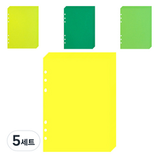 루카랩 6공 리필속지 칼라 노트 포레스트 4종 x 7p 세트, 7개, 5세트