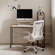 소프시스 라운드 컴퓨터 책상 1200, 티크 / 블랙