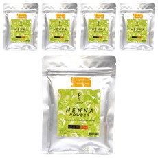 코겐 헤나파우더 염색약 100g, 라이트브라운, 5개