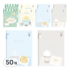 PENPIA 1 000小學線圈筆記本 10格書寫 公用, 隨機出貨, 50個