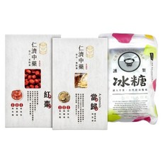仁濟中藥 當歸養氣特惠贈送組 當歸100g + 紅棗150g + 冰糖300g, 550g, 1組