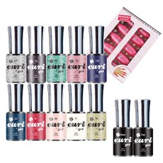 玻璃美甲首飾彩色凝膠 10 款美甲套組, Top Gel + Base Gel + Soak Off Cap + Color Gel, 1套