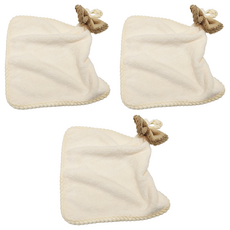 蝴蝶結擦手巾 43 x 18cm, 香草奶油, 3個