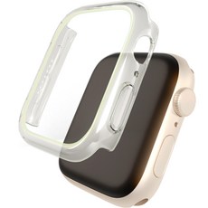 힐링쉴드 애플워치 야광 케이스 LPC시리즈 44mm LPC, 화이트, 1개