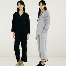 테라우드 커플용 피치기모 커들 + 스누그 카라 파자마 상하의 세트