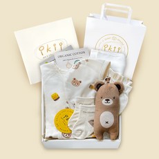 ikii 孩童長袖連身衣用品禮盒 7件組