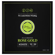 Gopher Wood 塗層民謠吉他弦, 玫瑰金, GWAS-1253