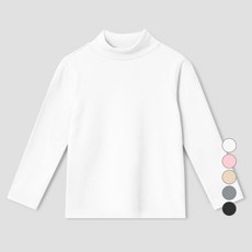 유니프랜드 아동용 보통 하프넥 긴팔 티셔츠