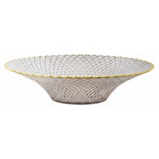 FOREVER 日式輕奢玻璃碗 26cm, 描金邊銀河款, 1個