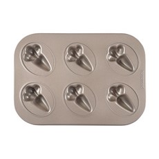 hanomad 6連胡蘿蔔造型瑪德蓮烤模, 1個