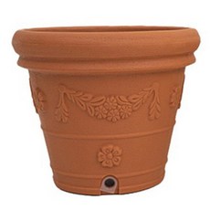早晨香氣 歐洲陶盆風格儲水式室內裝飾樹脂花盆, 深橘色, 1個