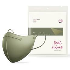 필나인 라이트 핏 2D 보건용 마스크 중형 KF94, 25매입, 1개, 센슈얼카키
