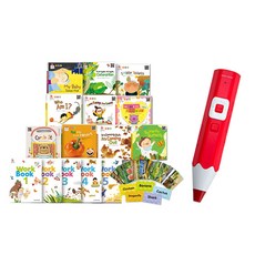 Bébé Musical 英文全套15冊 + SayPen 彩虹筆 32G 紅色 + 韓文卡片 50p 套組, 韓國兒童學院
