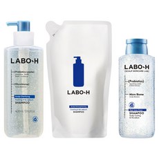 라보에이치 두피강화 클리닉 쿨링앤노세범 탈모증상완화 샴푸 400ml + 리필 400ml + 180ml 세트, 1개
