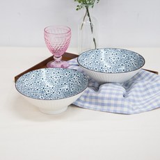 日常蓋飯陶瓷麵碗盤, 2個, 滿天星