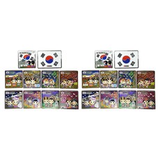 Lavec 韓國傳統角色卡片冰箱磁鐵 10件組, 混合顏色, 2套