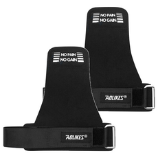 AOLIKES 奧力克斯 重訓健身護掌防滑助力帶, 黑色, 1組